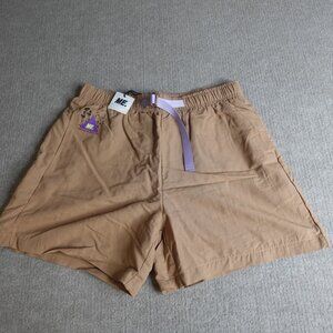 Melody Ehsani Shorts Large Beige Solid Nylon 4.5" Belted Lined ME. NEW